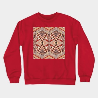 Handmade Red Geometry Crewneck Sweatshirt